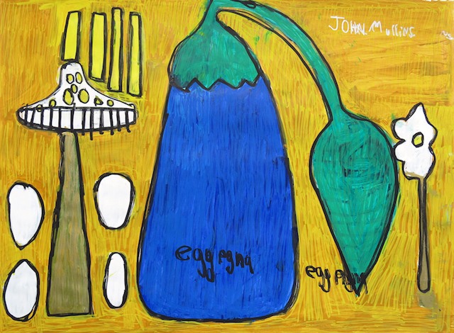 John Mullins, Untitled, Year, Paint Pen on Paper, 22x30 inches