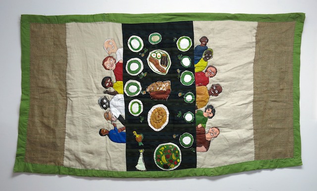 Ronsena Finister, Untitled, 2014, Mixed Media Textile Rug, 63x35 inches
