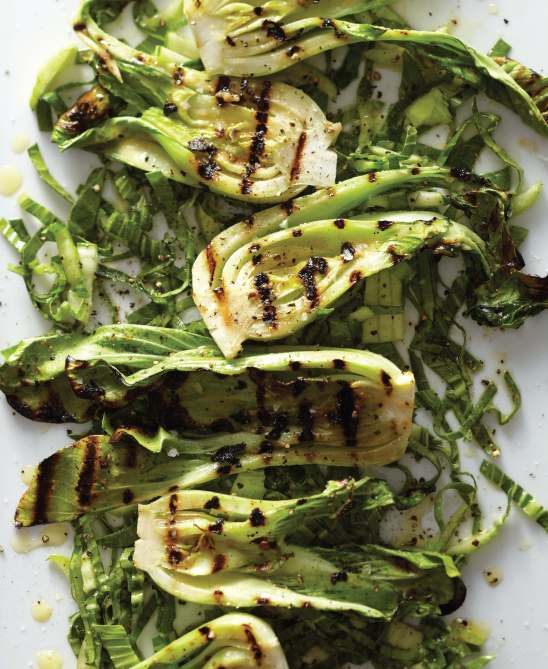 BRAS Grilled Baby Bok Choy with Miso Butter image p 121