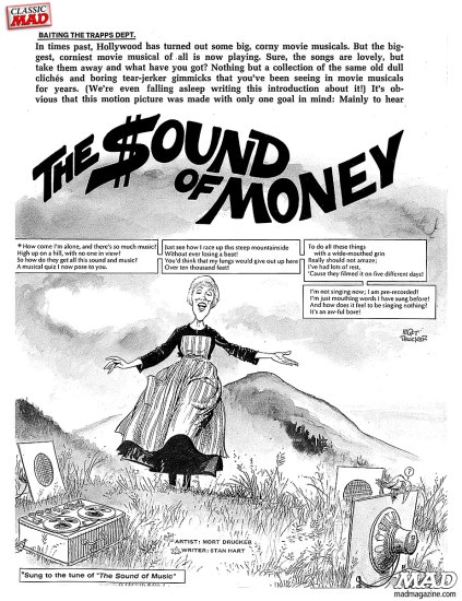 Parody of THE SOUND OF MUSIC by MAD Magazine