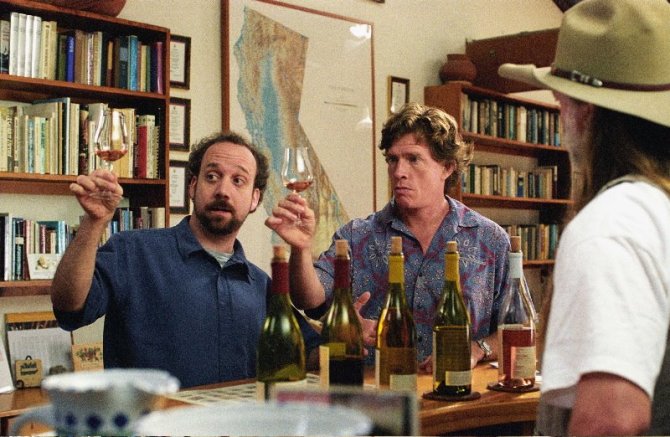 Miles (Paul Giamatti) and Jack (Thomas Haden Church) in Alexander Payne's SIDEWAYS