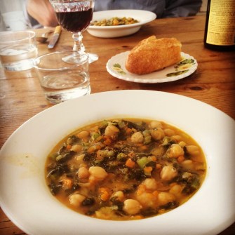 Minestrone, ready to eat.