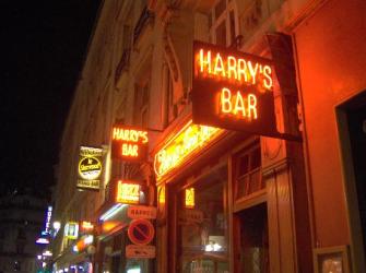 Exterior of Harry's New York Bar.