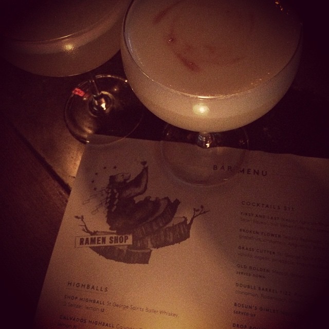 Mezcal Sour, pre-ramen deliciousness at Ramen Shop.