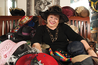 Jan is a woman of many hats.