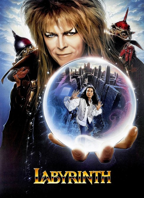 Meowzerz! Bowie may have raided Hanoi Rocks' wig box for his look in Labyrinth.