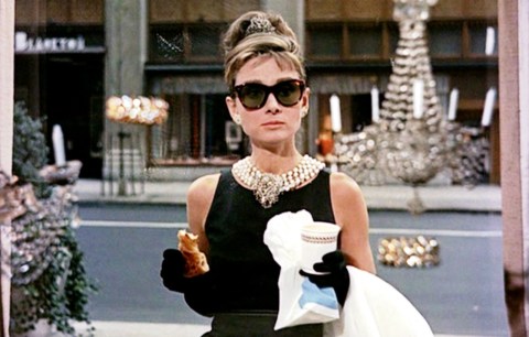 Audrey Hepburn in Breakfast at Tiffany's (1961).