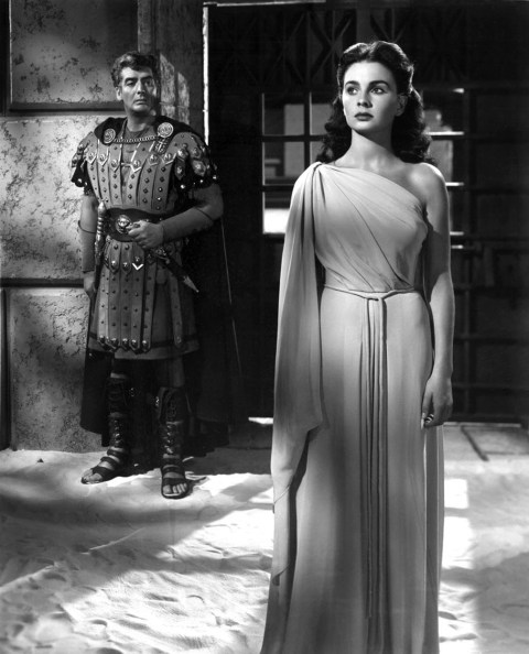 Paganism on the horizon: Jean Simmons is preposterously pretty in Androcles and the Lion, while Victor Mature looks good in a leather skirt.