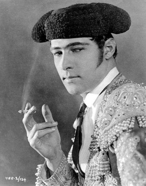 Where there's smoke: Rudolph Valentino lit up the screen in the 1922 version of Blood and Sand .