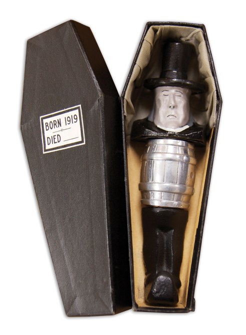 “Mr. Dry” bar set, ca. 1920s; on view at “American Spirits: The Rise and Fall of Prohibition.”