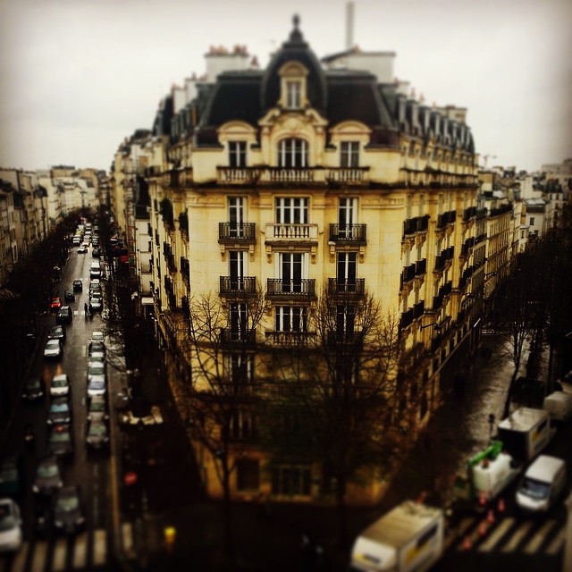 A room with a view—our apartment in La Marais, Rue de Turenne.