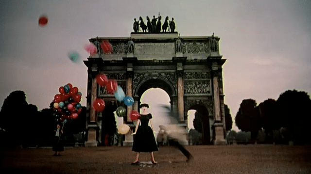 Jo at the Arc de Triomphe in Funny Face (1957).