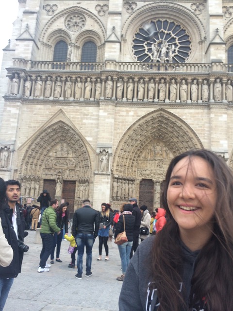 Royal seeing Notre Dame for the first time.