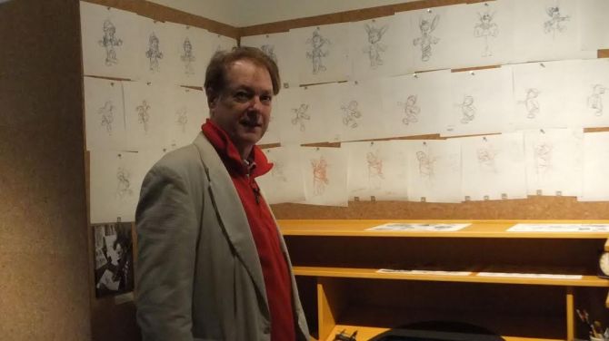 Bill Plympton at the Walt Disney Family Museum in San Francisco.