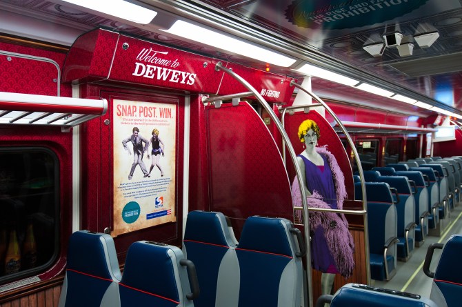 National Constitution Center’s Speakeasy Silverliner Train Car in “American Spirits.”