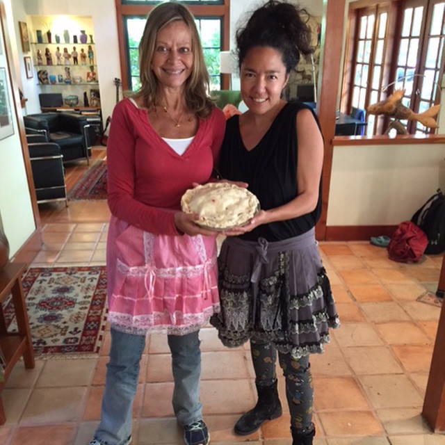 Joyce and I, with Royal’s mixed berry birthday pie.