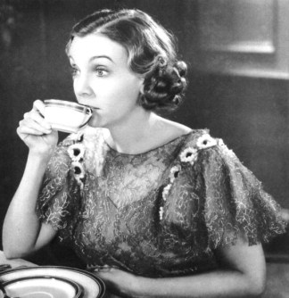 What good are sweets without tea? Here's ZaSu having around a sip, around 1934 or 1935. Credit: The Print Collector/Getty Images.