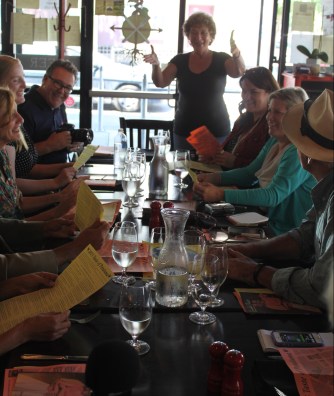 Taste of Petaluma founder Laura Sunday and food writers at the event preview. Photos by Geneva Anderson.