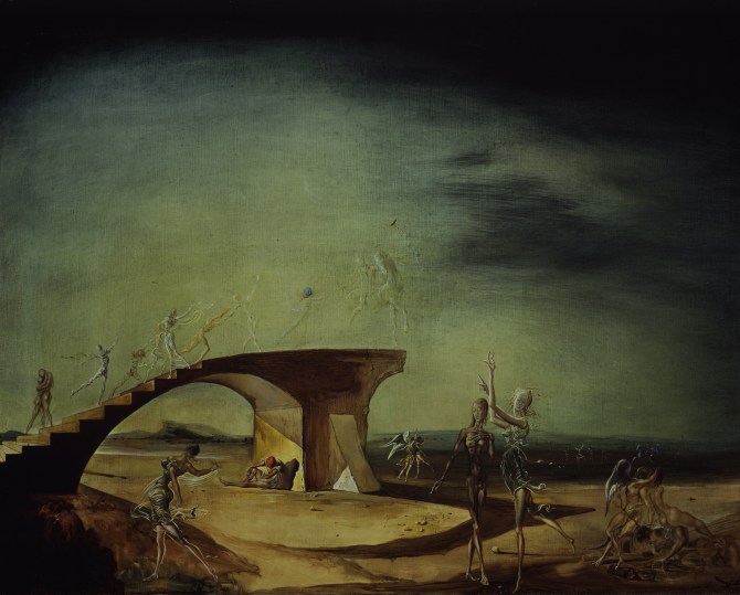 Salvador Dalí, The Broken Bridge and the Dream (1945). (© Salvador Dalí. Fundació Gala-Salvador Dalí, [Artists Rights Society (ARS)], 2015. Collection of The Dalí Museum, Inc. St. Petersburg, FL, 2015.)