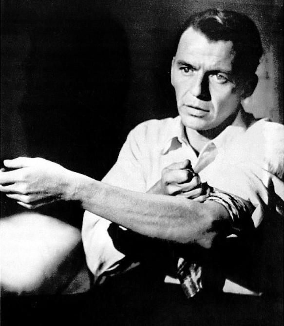 One shot of Sinatra as Frankie Machine in The Man with the Golden Arm.
