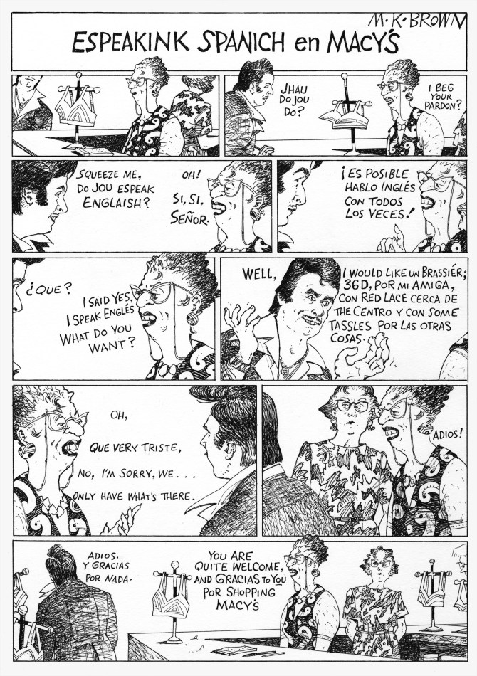 Espeakink Spanich en Macy's
