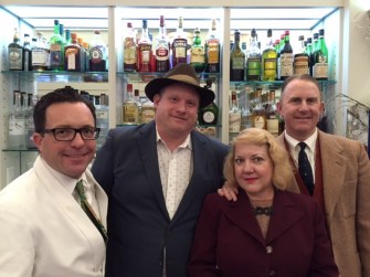 Bartender Aaron Plein with owners Aaron Cole, Leslie Cole Stookey and Tim Stookey