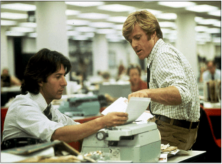Dustin Hoffman and Robert Redford in All the President’s Men (1976)