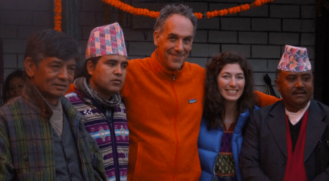 Jeffrey Brown with cast crew members