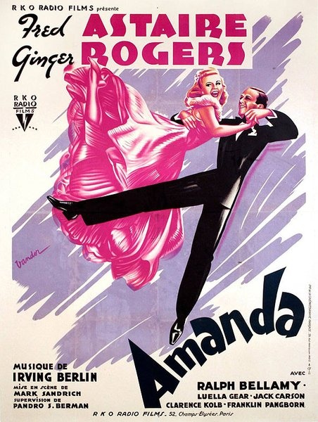 Movie poster for the movie Amanda released as Carefree, staring Fred Astaire and Ginger Rogers.